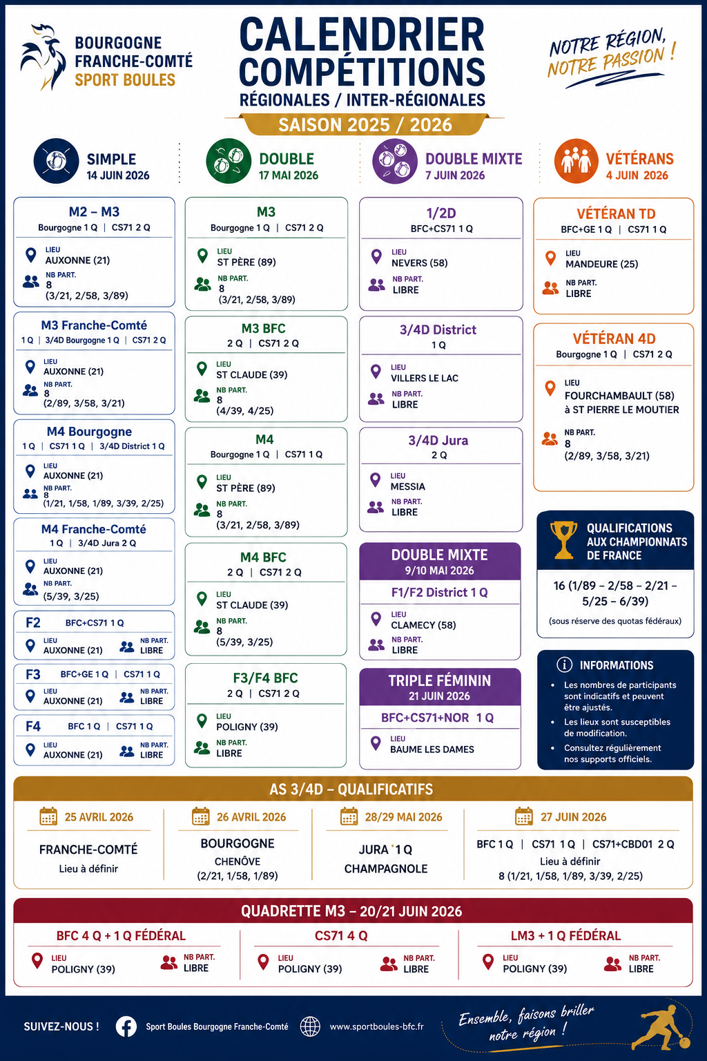 CALENDRIER 2025 - 2026